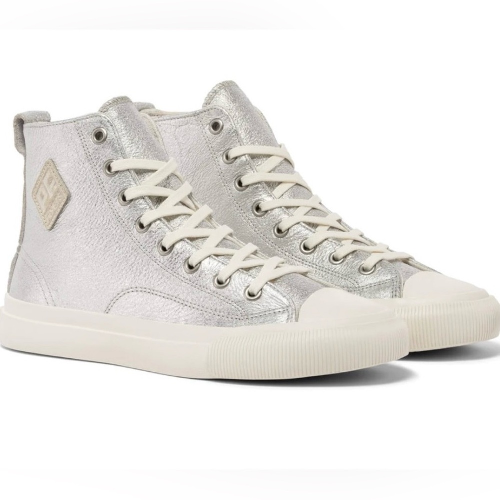 P.F. Flyers Metallic Silver High-Top Sneakers